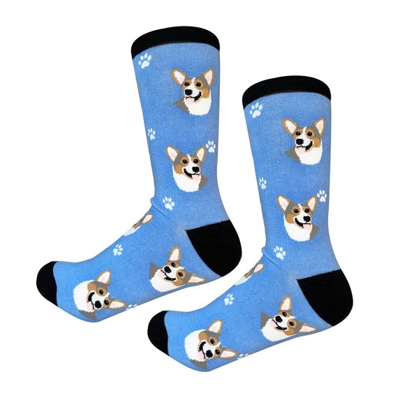 Sock Daddy Accessories - Fundraiser - Welsh Corgi  - Fun Unisex Socks - Crazy Pet Lover - Novelty Socks
